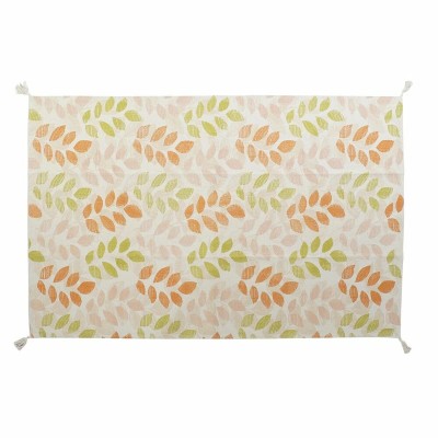 Tapis DKD Home Decor Beige Multicouleur Feuille d'une plante (160 x 230 x 1 cm)