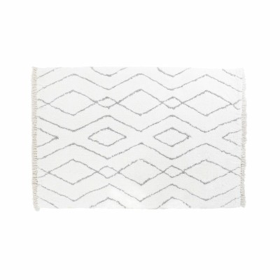 Tapis DKD Home Decor Blanc Gris Losanges Scandi Ø 9,4 cm 120 x 180 x 3 cm