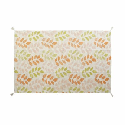 Carpet DKD Home Decor Beige Multicolour Leaf of a plant (120 x 180 x 1 cm)