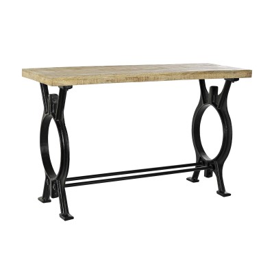 Console DKD Home Decor Natural Black Metal Vintage Mango wood industrial (120 x 45 x 76 cm)