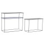 Console DKD Home Decor Noir Bleu Métal Moderne (70 x 27 x 45 cm) (2 Unités)