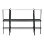 Console DKD Home Decor Black Metal White Marble Modern (120 x 40 x 80 cm)