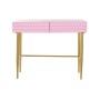 Console DKD Home Decor Pink Golden Metal Mango wood Modern (90 x 45 x 74 cm)