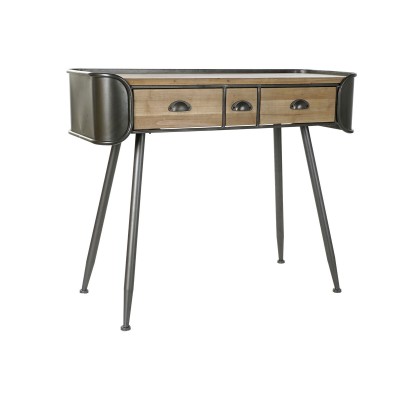 Console DKD Home Decor Gris Naturel Métal Sapin 103 x 38 x 82,5 cm