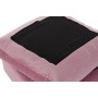 Footrest DKD Home Decor Pink Polyester Modern (55 x 55 x 30 cm)