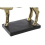 Figurine Décorative DKD Home Decor 29 x 9 x 25 cm Cheval Noir Doré