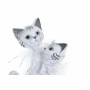 Figurine Décorative DKD Home Decor 15 x 10 x 29 cm Blanc Chats Romantique