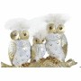 Decorative Figure DKD Home Decor Trunk 24 x 9 x 26 cm Owls Black Golden White