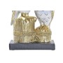 Figurine Décorative DKD Home Decor 14,5 x 9 x 26 cm Hibou Doré Blanc