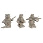 Figurine Décorative DKD Home Decor Musicien 23 x 19,5 x 22,5 cm Marron Grenouille (3 Unités)