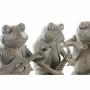 Figurine Décorative DKD Home Decor Musicien 23 x 19,5 x 22,5 cm Marron Grenouille (3 Unités)