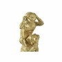 Figurine Décorative DKD Home Decor Doré Singes 9 x 7 x 25 cm