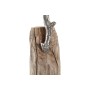 Figurine Décorative DKD Home Decor Tronc Argenté Arbre Marron Aluminium Colonial Bois de manguier (26 x 11 x 51 cm)