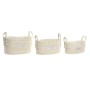 Basket set DKD Home Decor Cotton Fibre (34 x 23 x 20 cm)