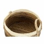 Basket set DKD Home Decor Tropical Natural Fibre Rushes (45 x 45 x 33 cm) (3 Pieces)