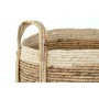 Basket set DKD Home Decor Tropical Natural Fibre Rushes (45 x 45 x 33 cm) (3 Pieces)