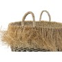 Basket set DKD Home Decor Colonial Fibre Fringe (40 x 40 x 30 cm)