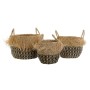 Basket set DKD Home Decor Colonial Fibre Fringe (40 x 40 x 30 cm)