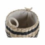 Basket set DKD Home Decor Black Natural Natural Fibre Colonial 30 x 30 x 25 cm (3 Pieces)