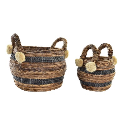 Basket set DKD Home Decor Colonial Fibre (31 x 31 x 33 cm)