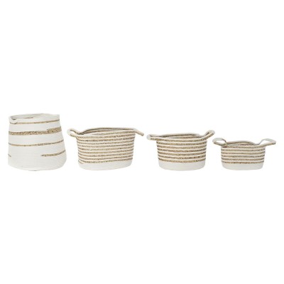 Set de basket DKD Home Decor 36 x 36 x 34 cm Boho (4 Pièces)