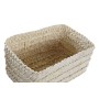 Basket set DKD Home Decor 28 x 21 x 15 cm Natural Fibre