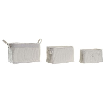 Set de basket DKD Home Decor Coton (37 x 27 x 24 cm)