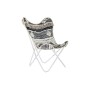 Chaise de jardin DKD Home Decor Blanc Noir Fer 74 x 65 x 90 cm