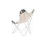 Chaise de jardin DKD Home Decor Blanc Noir Fer 74 x 65 x 90 cm