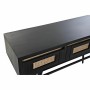 Console DKD Home Decor Natural Black Rattan Mango wood (125 x 40 x 76 cm)