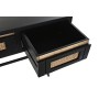 Console DKD Home Decor Natural Black Rattan Mango wood (125 x 40 x 76 cm)