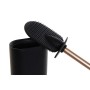 Toilet Brush DKD Home Decor Black Golden Resin 10 x 6 x 40 cm