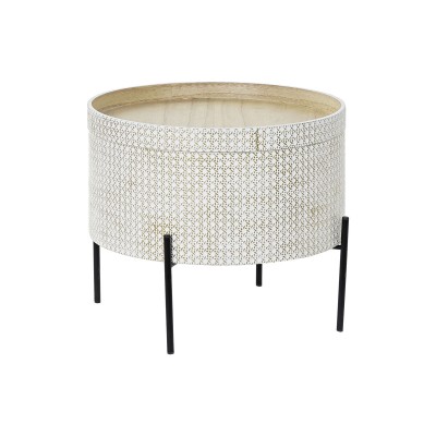 Console DKD Home Decor White Brown Golden Metal MDF Wood 45 x 45 x 39 cm