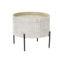 Console DKD Home Decor Blanc Marron Doré Métal Bois MDF 45 x 45 x 39 cm