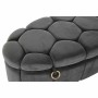 Banquette DKD Home Decor   Gris Métal Polyester (125 x 56 x 53 cm)