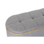 Banquette DKD Home Decor   Gris Bois Polyester (120 x 45 x 43 cm)