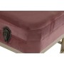 Banquette DKD Home Decor   Rose Doré Métal Velours (80 x 40 x 47 cm)