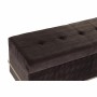 Bench DKD Home Decor   Golden Metal Brown Velvet (120 x 42 x 48 cm)