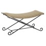 Bench DKD Home Decor   Black Metal Light brown Rattan (94 x 49 x 44 cm)