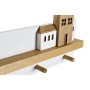 Portemanteau DKD Home Decor Bois Maisons Urbaine 40 x 4 x 17 cm