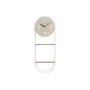 Wall Clock DKD Home Decor Natural Metal MDF White (25,5 x 11,5 x 71 cm)