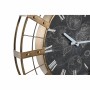 Horloge Murale DKD Home Decor 60 x 6,5 x 78 cm Verre Argenté Noir Doré Fer (2 Unités)