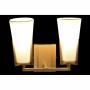 Wall Lamp DKD Home Decor Crystal Golden Metal Polyester White (30 x 18 x 23 cm)