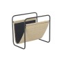 Magazine rack DKD Home Decor 39 x 26 x 36 cm Natural Black Metal