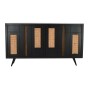 Buffet DKD Home Decor Noir Rotin Bois de manguier (160 x 40 x 90 cm)