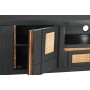 TV furniture DKD Home Decor Black Rattan Mango wood (145,5 x 40,5 x 60 cm)