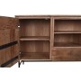 Buffet DKD Home Decor 142 x 40 x 81 cm Noir Métal Marron Acacia