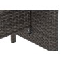 Garden sofa DKD Home Decor Crystal Grey Polyester synthetic rattan Steel Dark brown (175 x 73 x 81 cm)