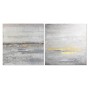 Cadre DKD Home Decor 100 x 2,8 x 100 cm Abstrait Moderne (2 Unités)