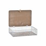 Decorative box DKD Home Decor White Brown Wood Metal 24 x 16 x 6 cm